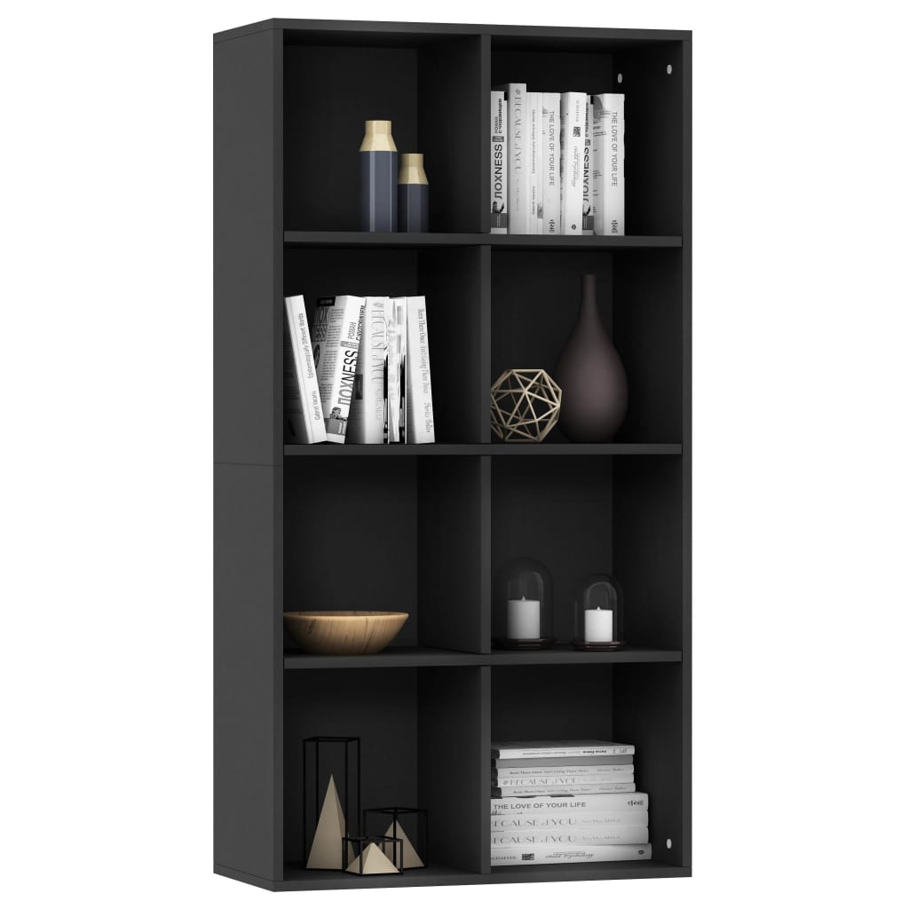 vidaXL Bibliotecă/Dulap, negru, 66x30x130 cm, lemn prelucrat vidaXL Bibliotecă/Dulap, negru, 66x30x130 cm, lemn prelucrat