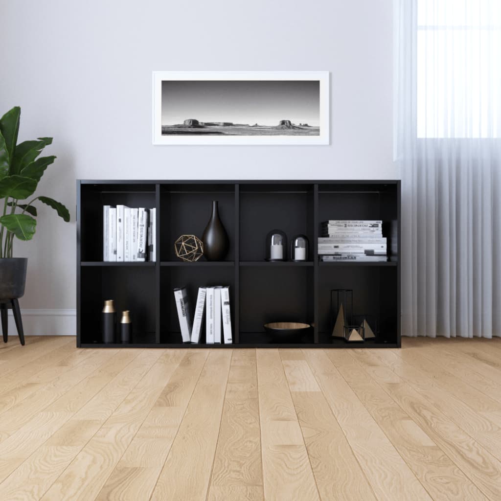 vidaXL Bibliotecă/Dulap, negru, 66x30x130 cm, lemn prelucrat vidaXL Bibliotecă/Dulap, negru, 66x30x130 cm, lemn prelucrat