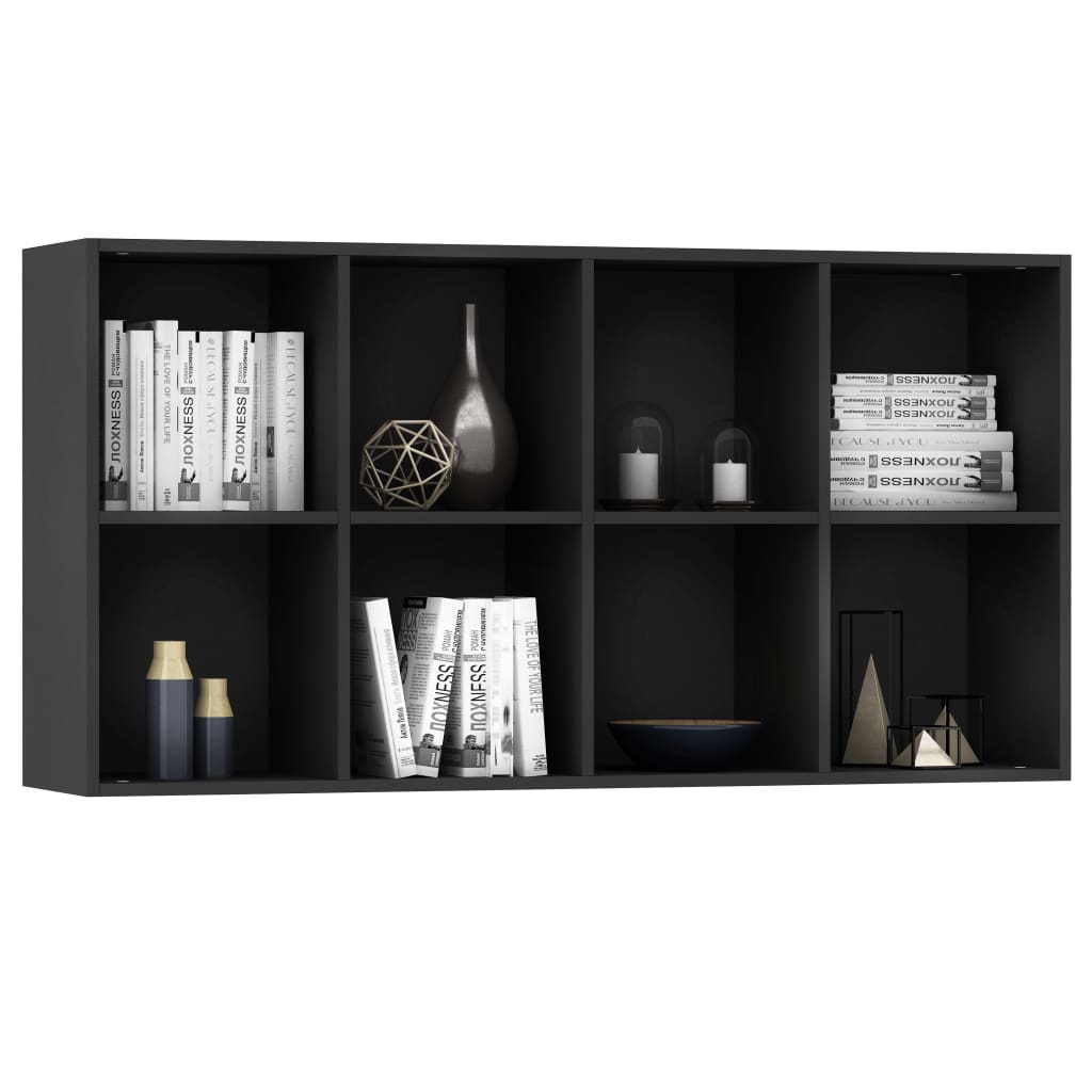 vidaXL Bibliotecă/Dulap, negru, 66x30x130 cm, lemn prelucrat vidaXL Bibliotecă/Dulap, negru, 66x30x130 cm, lemn prelucrat