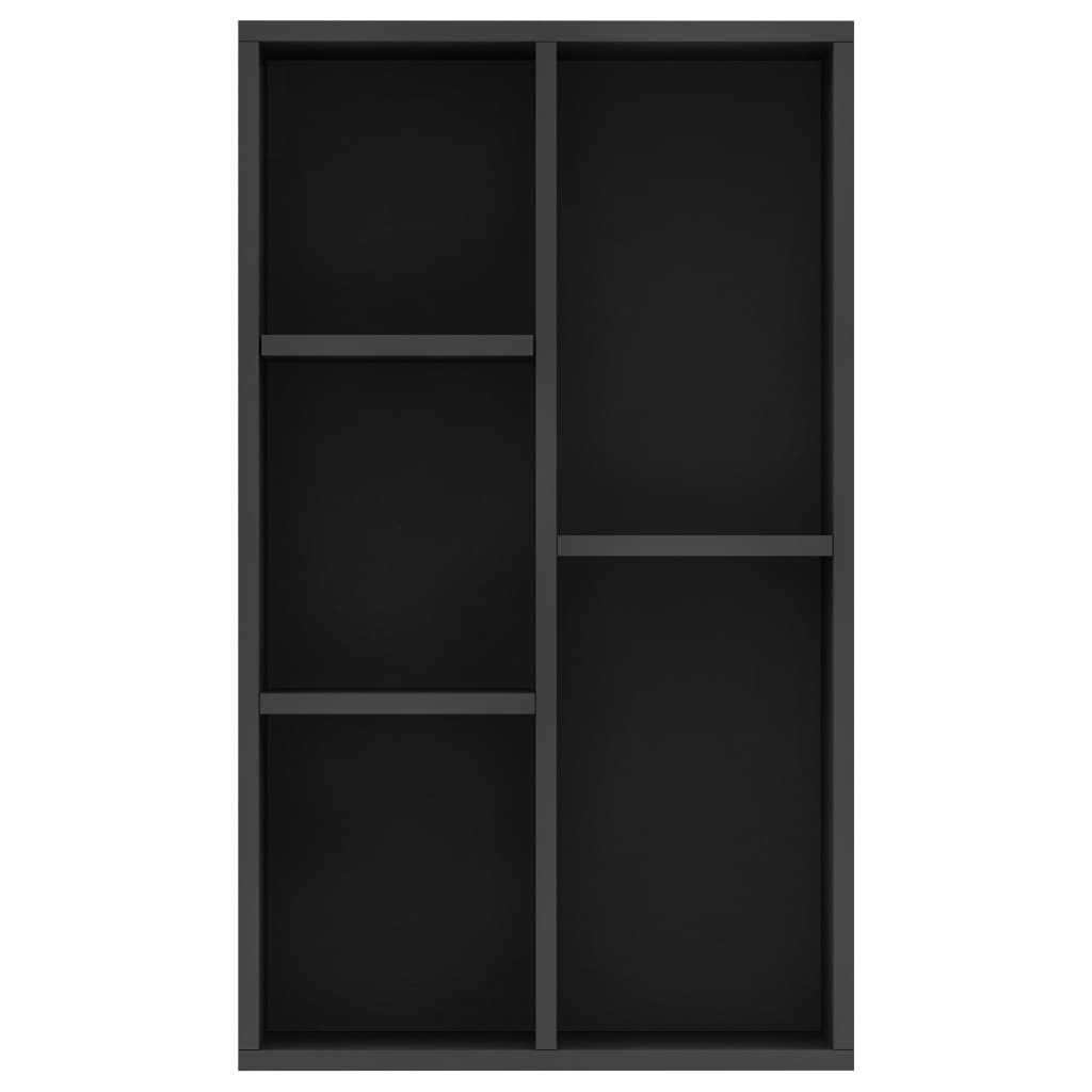 vidaXL Bibliotecă/Dulap, negru, 50x25x80 cm, lemn prelucrat