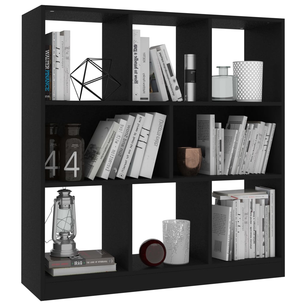 vidaXL Bibliotecă, negru, 97,5x29,5x100 cm, lemn prelucrat vidaXL Bibliotecă, negru, 97,5x29,5x100 cm, lemn prelucrat