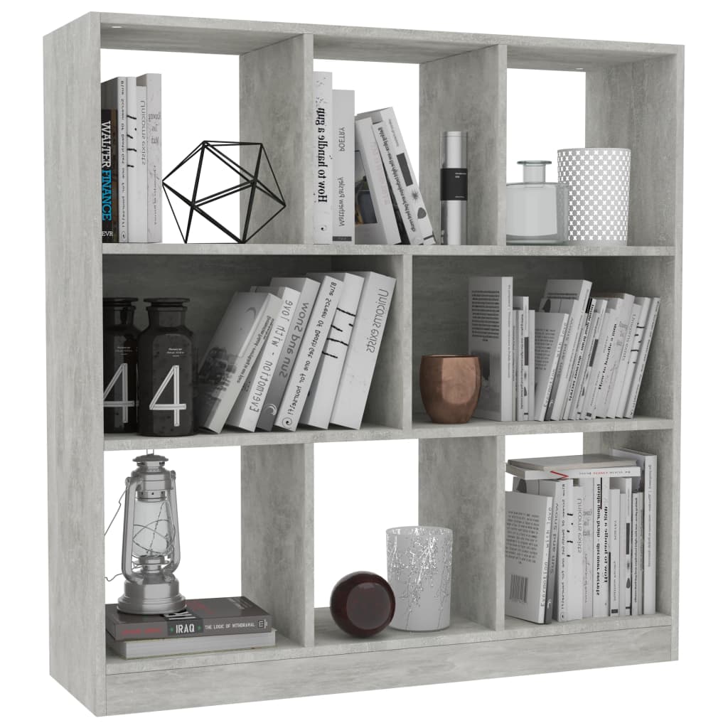 vidaXL Bibliotecă, gri beton, 97,5x29,5x100 cm, lemn prelucrat vidaXL Bibliotecă, gri beton, 97,5x29,5x100 cm, lemn prelucrat