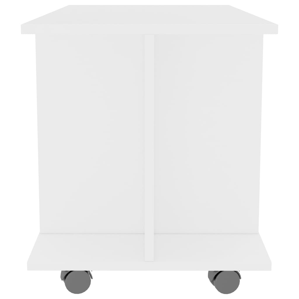 vidaXL Comodă TV cu roți, alb, 80x40x45 cm, lemn prelucrat vidaXL Comodă TV cu roți, alb, 80x40x45 cm, lemn prelucrat