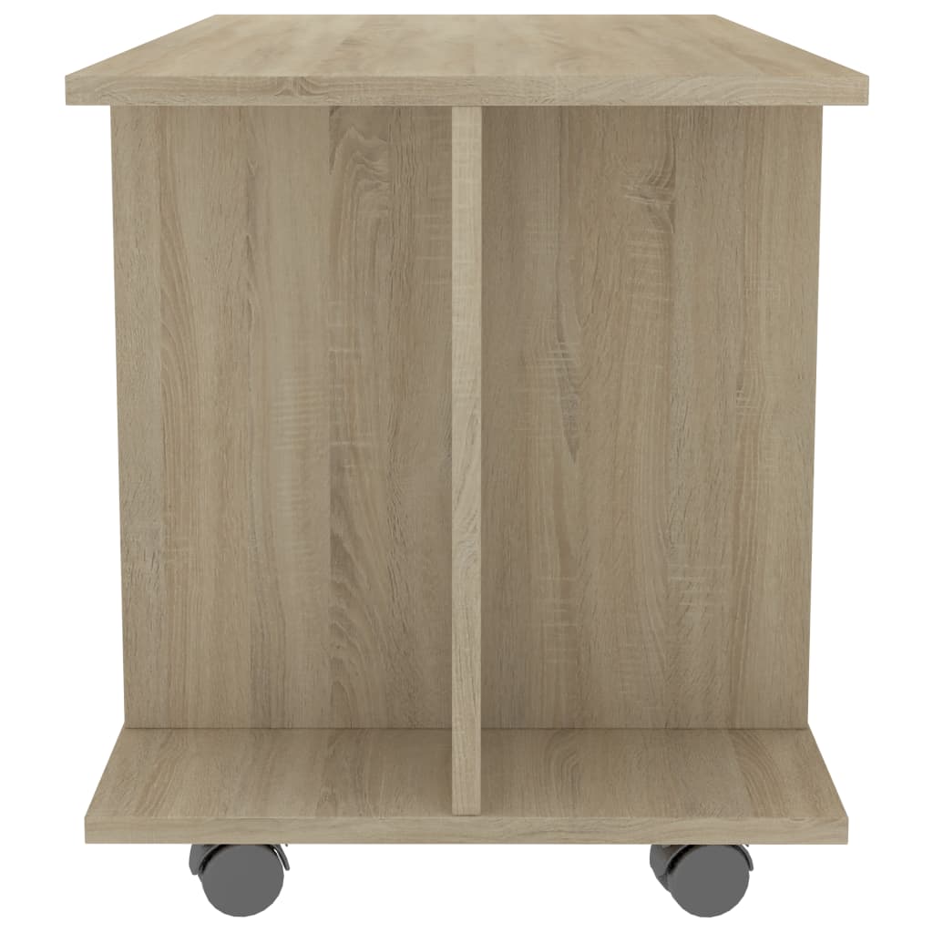 vidaXL Comodă TV cu roți, stejar Sonoma, 80x40x45 cm, lemn prelucrat vidaXL Comodă TV cu roți, stejar Sonoma, 80x40x45 cm, lemn prelucrat