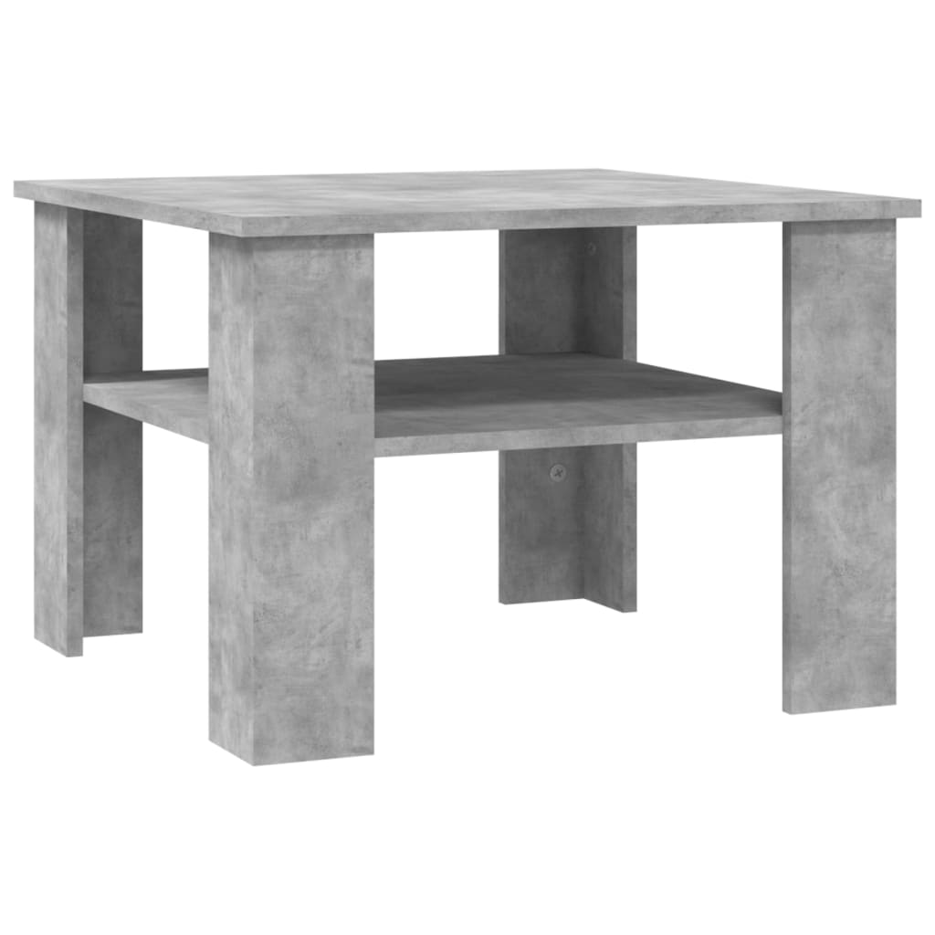 vidaXL Măsuță de cafea, gri beton, 60x60x42 cm, lemn prelucrat vidaXL Măsuță de cafea, gri beton, 60x60x42 cm, lemn prelucrat