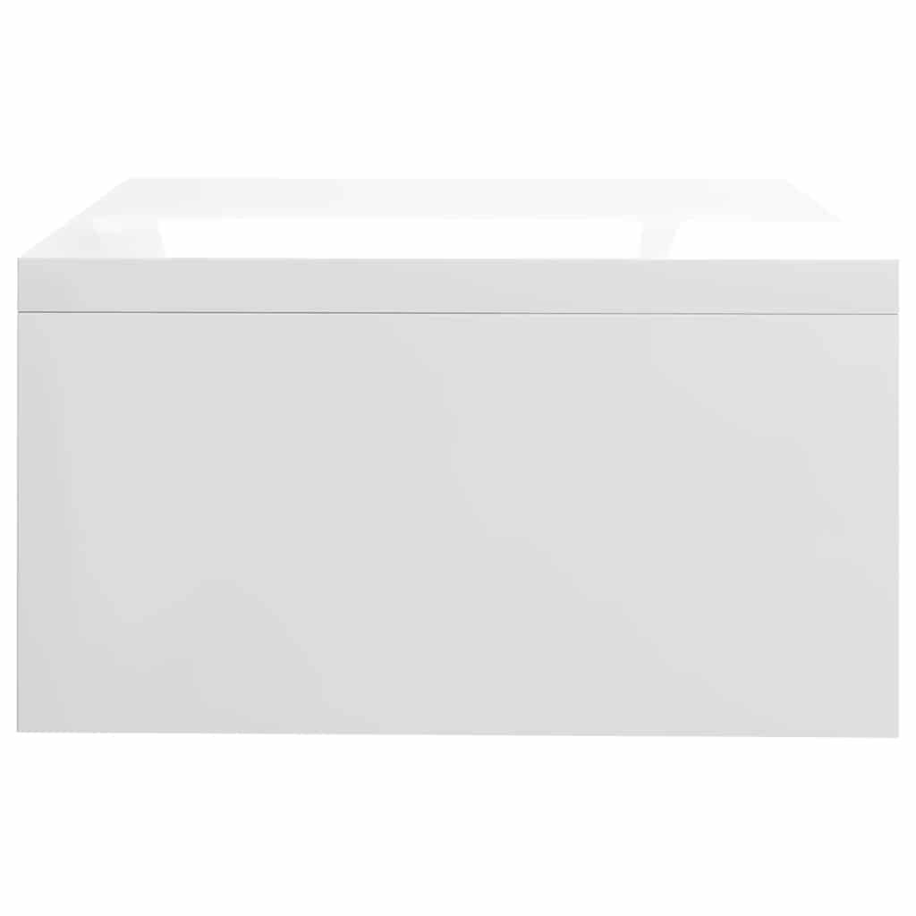 vidaXL Suport monitor, alb extralucios, 42x24x13 cm, lemn prelucrat