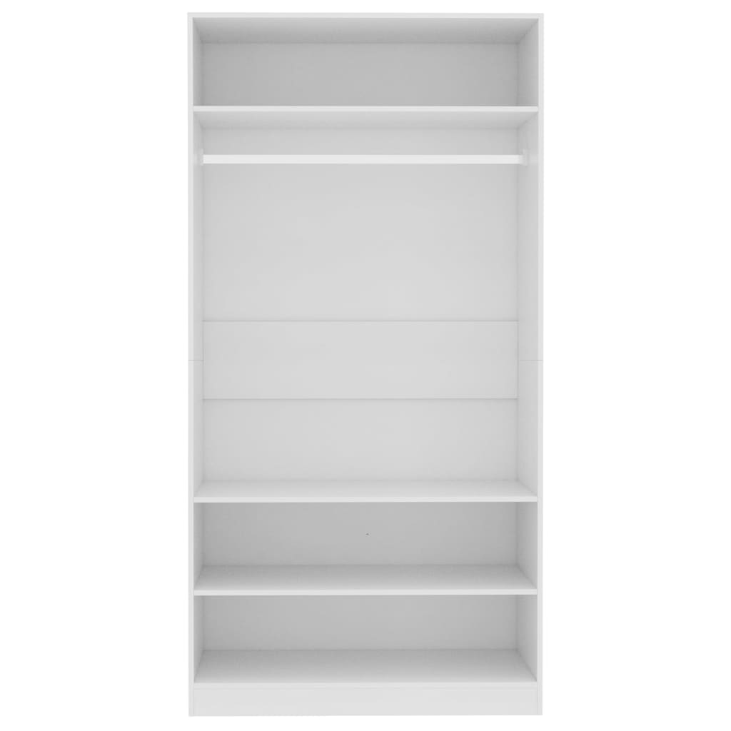 vidaXL Șifonier, alb, 100x50x200 cm, lemn prelucrat vidaXL Șifonier, alb, 100x50x200 cm, lemn prelucrat