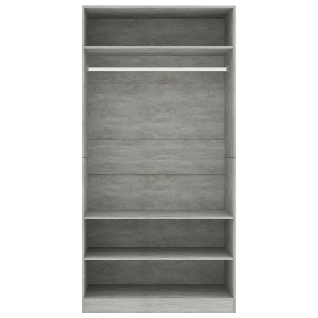 vidaXL Șifonier, gri beton, 100x50x200 cm, PAL vidaXL Șifonier, gri beton, 100x50x200 cm, PAL
