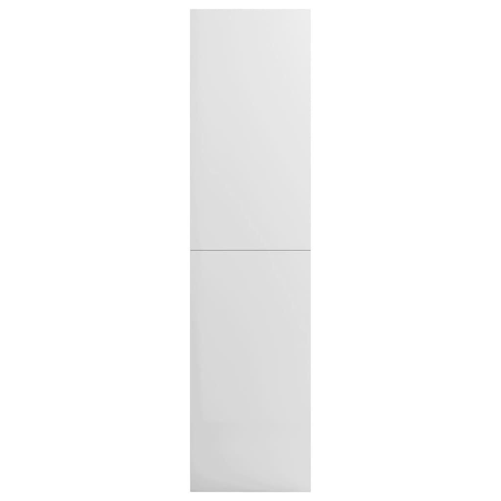 vidaXL Șifonier, alb extralucios, 100x50x200 cm, lemn prelucrat
