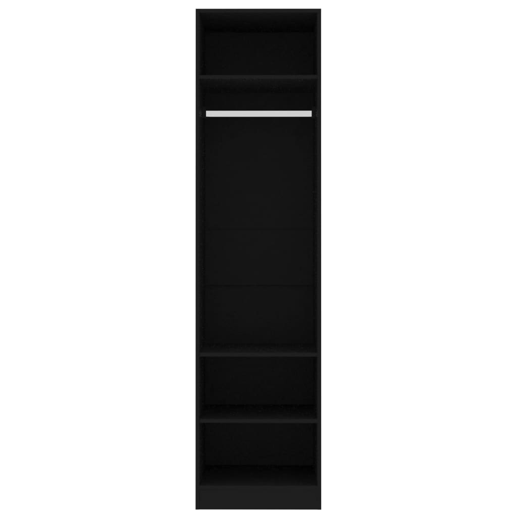 vidaXL Șifonier, negru, 50x50x200 cm, lemn prelucrat vidaXL Șifonier, negru, 50x50x200 cm, lemn prelucrat