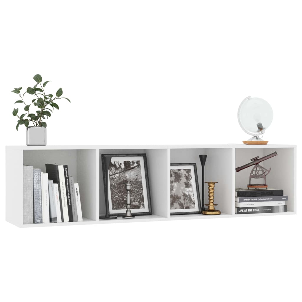 vidaXL Bibliotecă/Comodă TV, alb, 143x30x36 cm vidaXL Bibliotecă/Comodă TV, alb, 143x30x36 cm