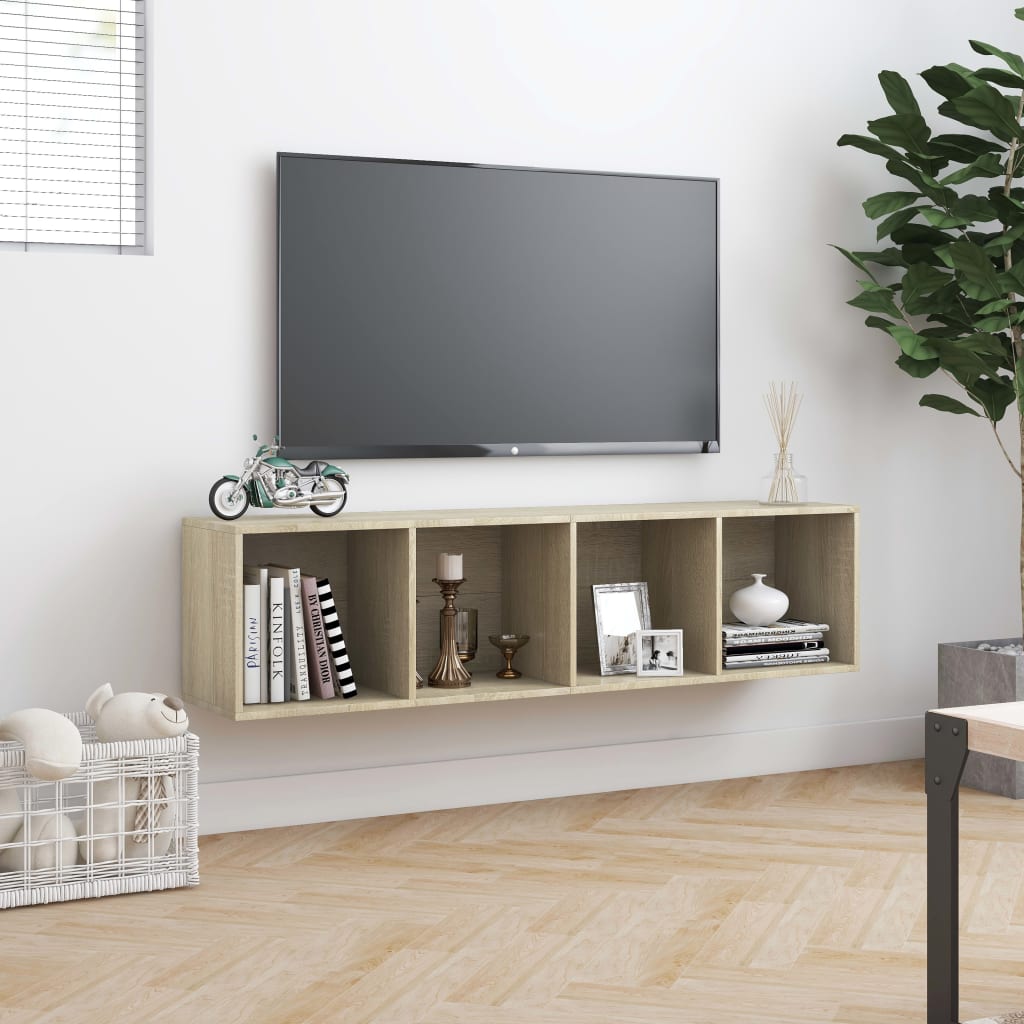 vidaXL Bibliotecă/Comodă TV, stejar sonoma, 143x30x36 cm vidaXL Bibliotecă/Comodă TV, stejar sonoma, 143x30x36 cm