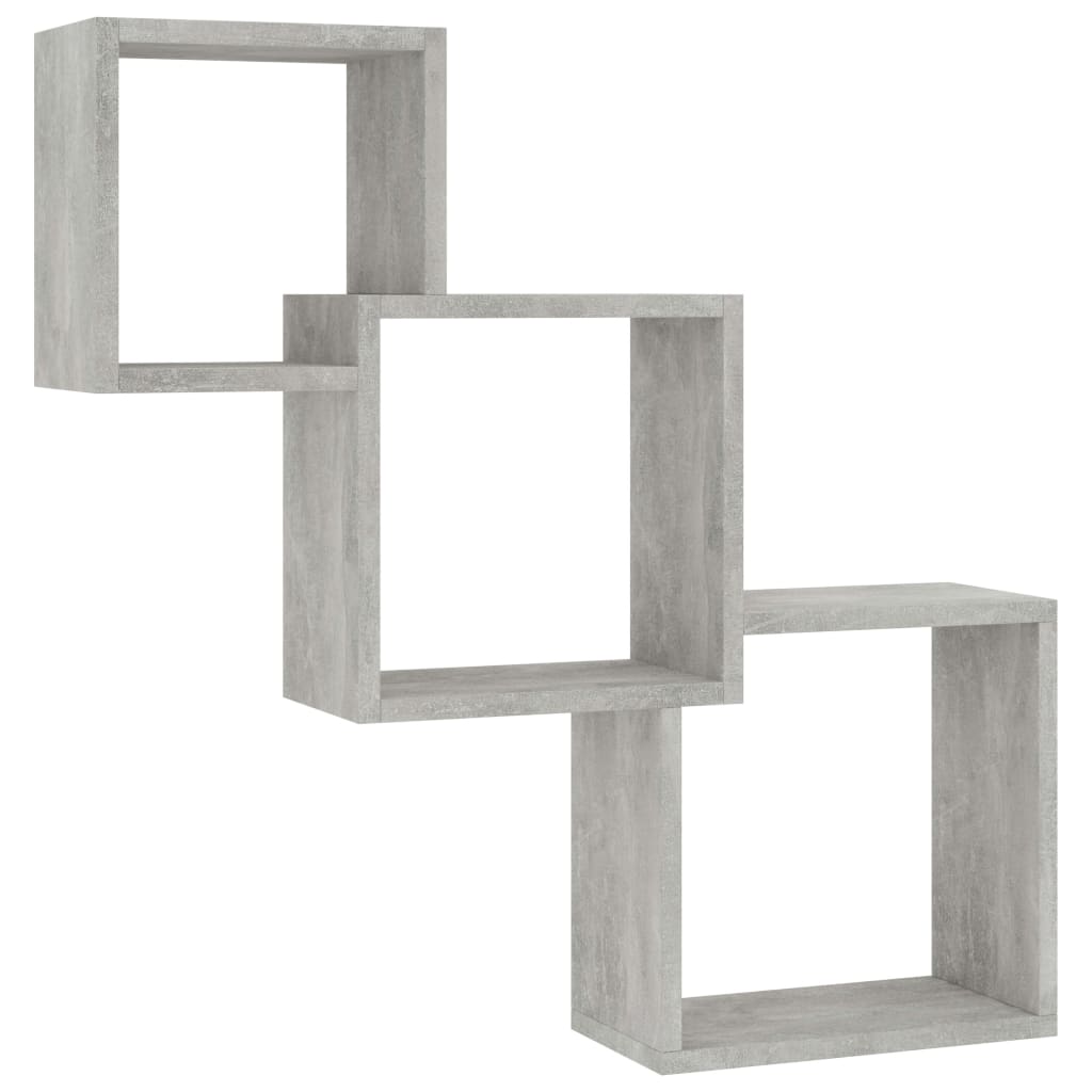 vidaXL Rafturi de perete, cub, gri beton, 68x15x68 cm, lemn prelucrat vidaXL Rafturi de perete, cub, gri beton, 68x15x68 cm, lemn prelucrat