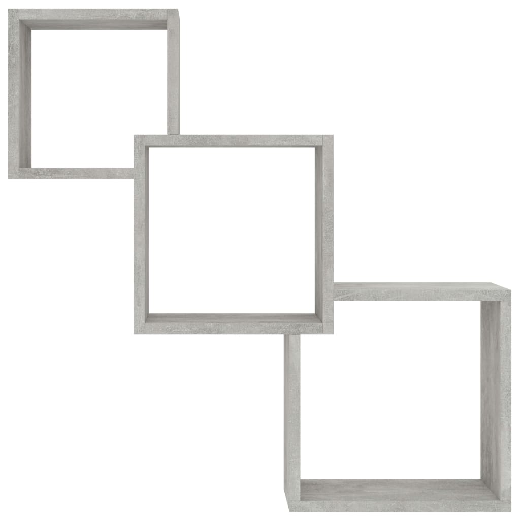 vidaXL Rafturi de perete, cub, gri beton, 68x15x68 cm, lemn prelucrat vidaXL Rafturi de perete, cub, gri beton, 68x15x68 cm, lemn prelucrat
