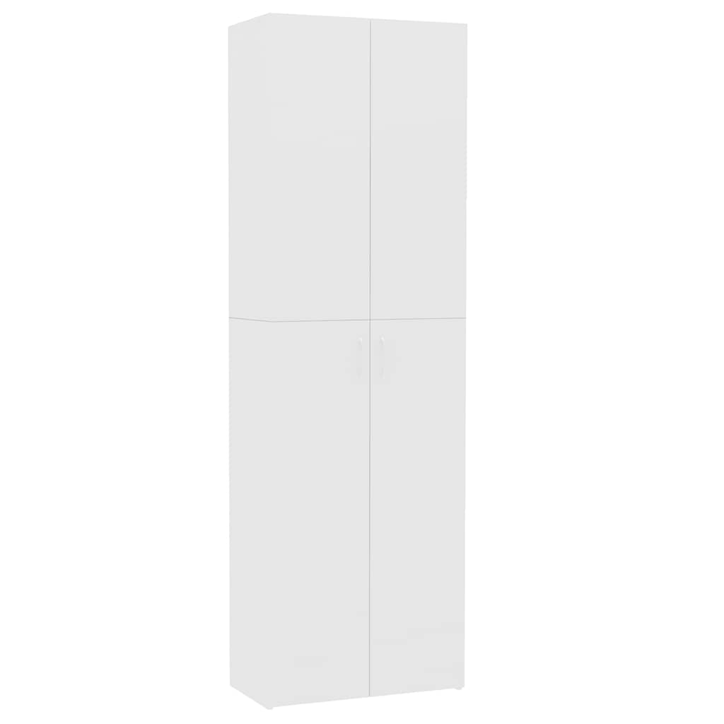 vidaXL Dulap de birou, alb, 60x32x190 cm, lemn prelucrat