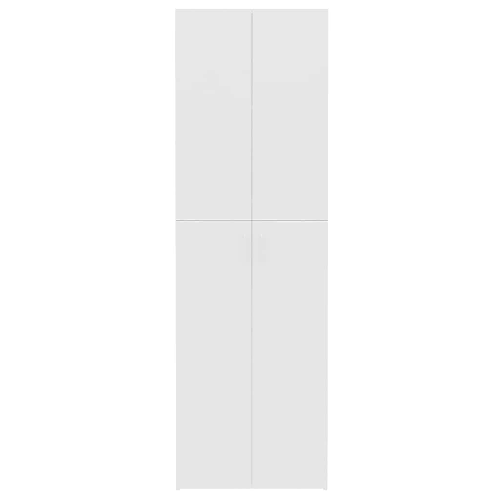 vidaXL Dulap de birou, alb, 60x32x190 cm, lemn prelucrat