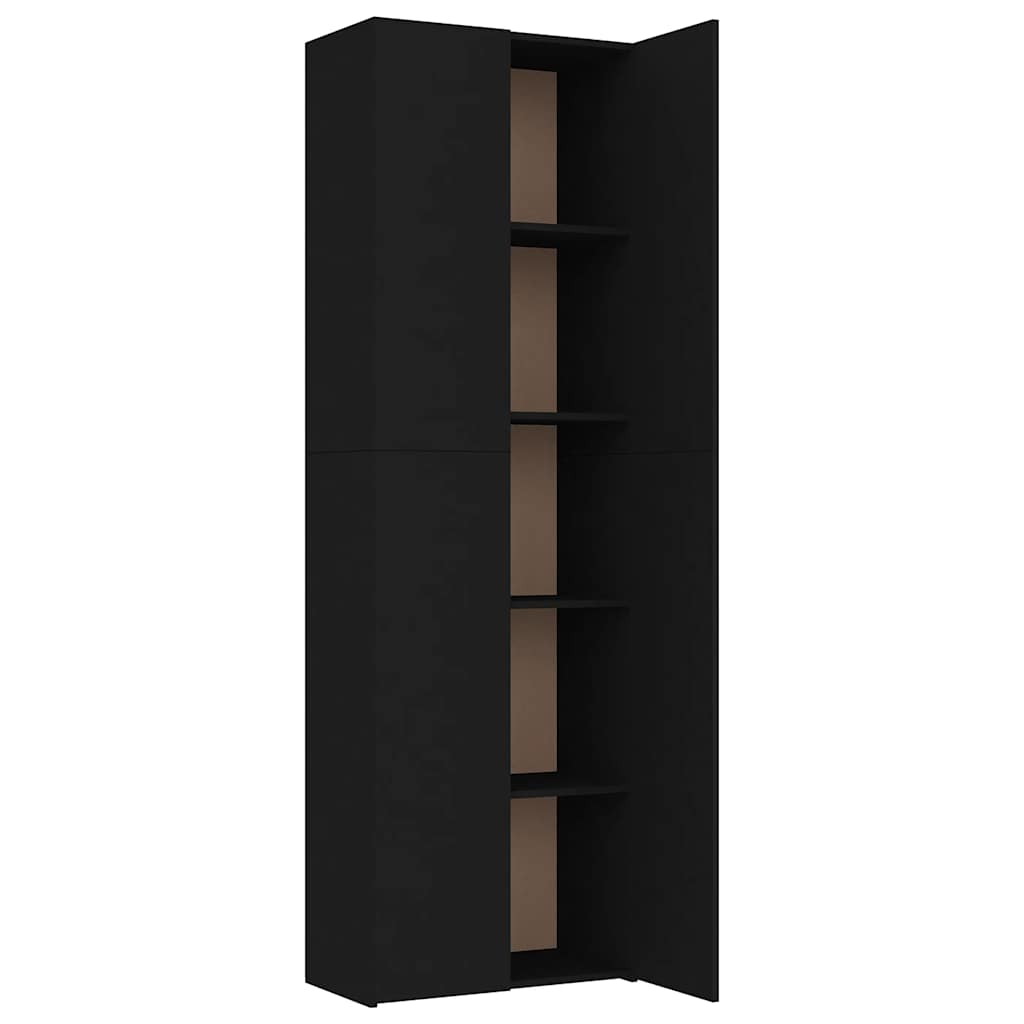 vidaXL Dulap de birou, negru, 60x32x190 cm, lemn prelucrat vidaXL Dulap de birou, negru, 60x32x190 cm, lemn prelucrat