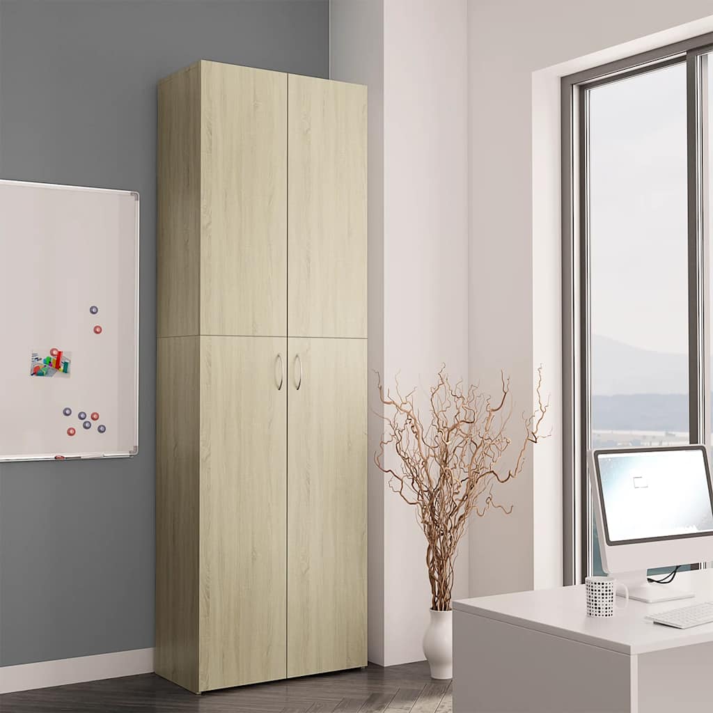 vidaXL Dulap de birou, stejar sonoma, 60x32x190 cm, lemn prelucrat vidaXL Dulap de birou, stejar sonoma, 60x32x190 cm, lemn prelucrat