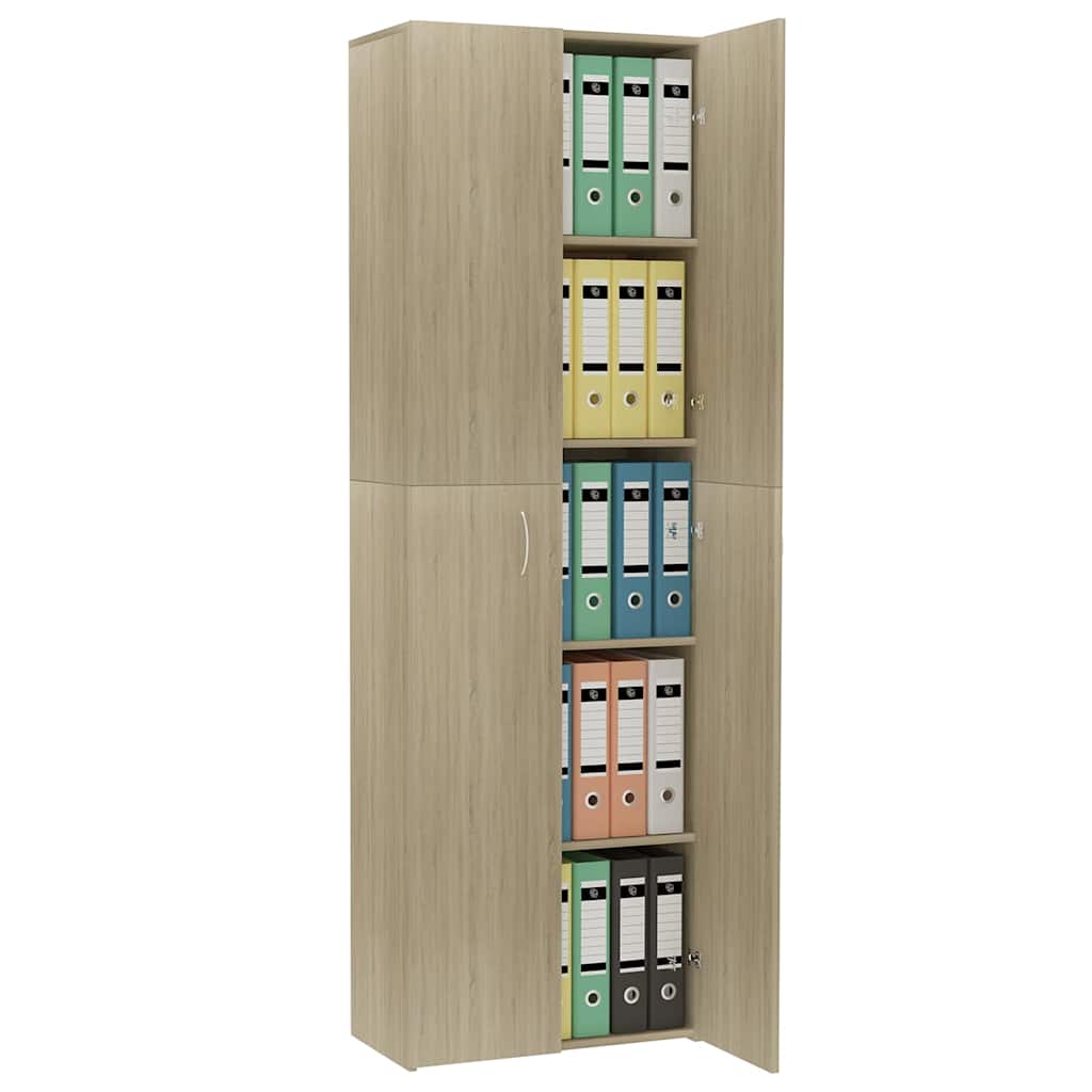 vidaXL Dulap de birou, stejar sonoma, 60x32x190 cm, lemn prelucrat vidaXL Dulap de birou, stejar sonoma, 60x32x190 cm, lemn prelucrat