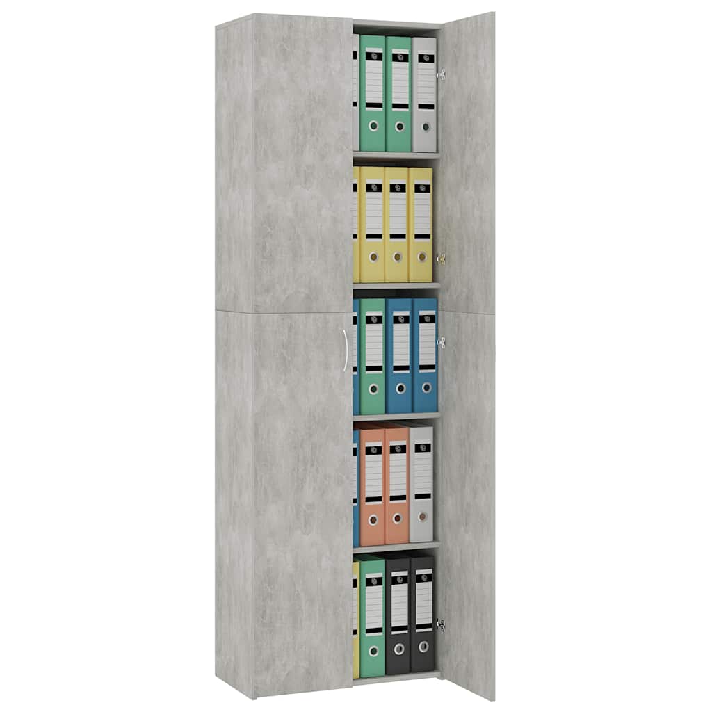 vidaXL Dulap de birou, gri beton, 60x32x190 cm, lemn prelucrat vidaXL Dulap de birou, gri beton, 60x32x190 cm, lemn prelucrat