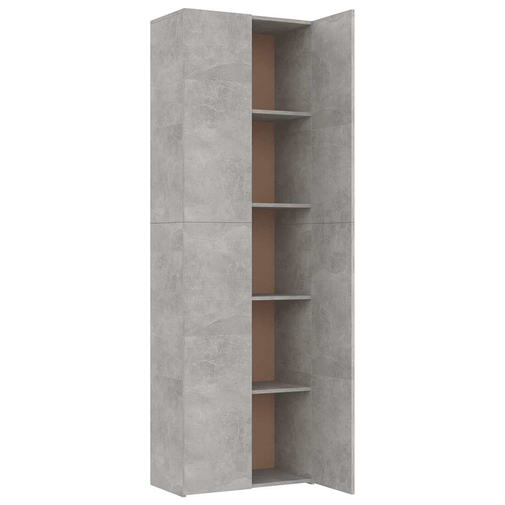 vidaXL Dulap de birou, gri beton, 60x32x190 cm, lemn prelucrat vidaXL Dulap de birou, gri beton, 60x32x190 cm, lemn prelucrat