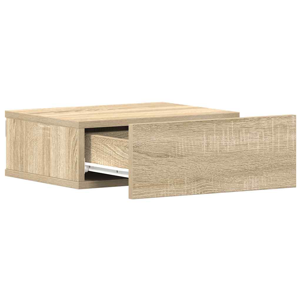 vidaXL Noptieră suspendată, stejar sonoma, 40x30x15 cm, lemn prelucrat