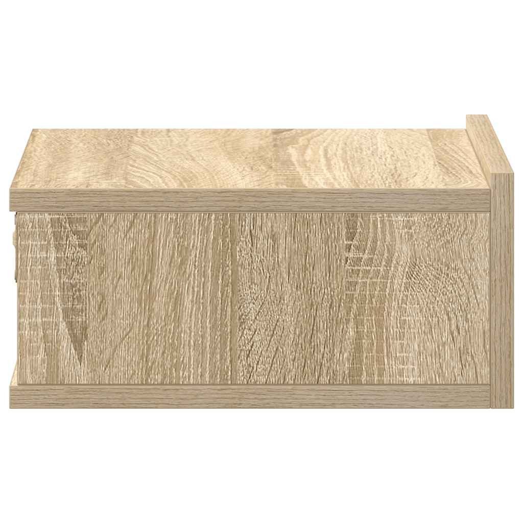 vidaXL Noptieră suspendată, stejar sonoma, 40x30x15 cm, lemn prelucrat