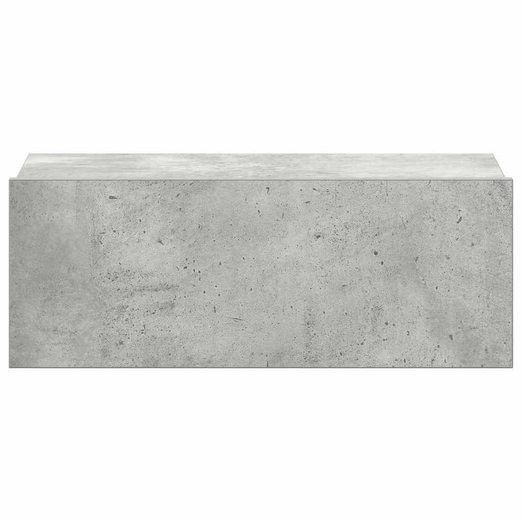 vidaXL Noptieră suspendată, gri beton, 40x30x15 cm, lemn prelucrat