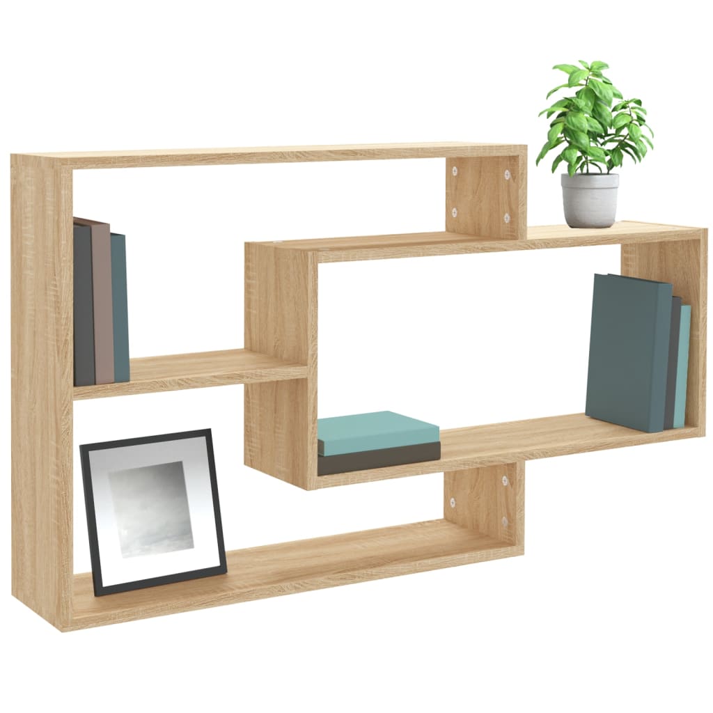 vidaXL Rafturi de perete, stejar sonoma,104x20x58,5 cm, lemn prelucrat