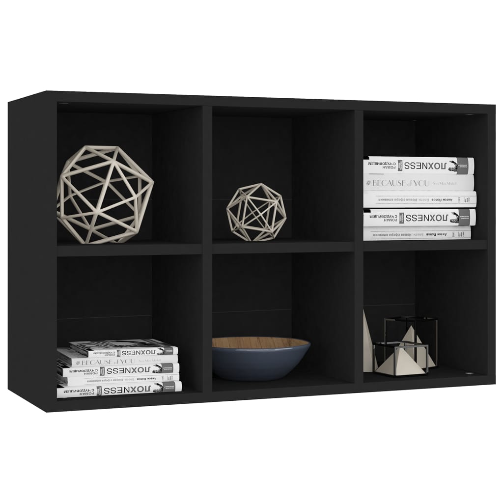 vidaXL Bibliotecă/Servantă, negru, 66x30x98 cm, PAL vidaXL Bibliotecă/Servantă, negru, 66x30x98 cm, PAL