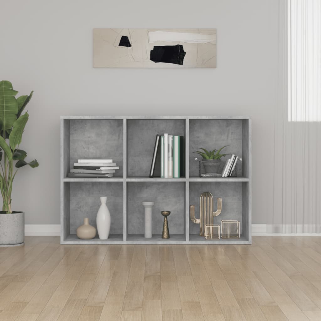 vidaXL Bibliotecă/Servantă, gri beton, 66x30x98 cm, PAL vidaXL Bibliotecă/Servantă, gri beton, 66x30x98 cm, PAL