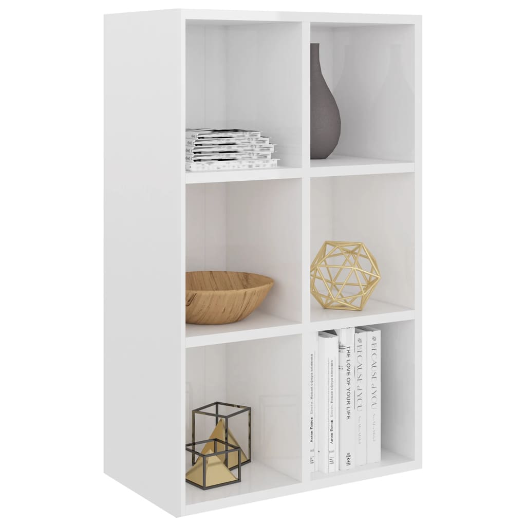vidaXL Bibliotecă/Servantă, alb extralucios, 66x30x98 cm, PAL vidaXL Bibliotecă/Servantă, alb extralucios, 66x30x98 cm, PAL