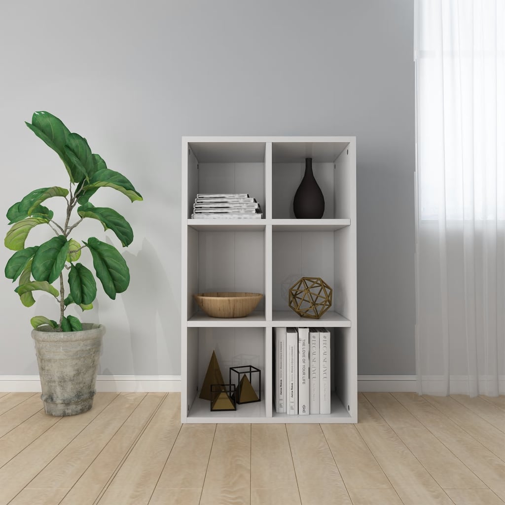 vidaXL Bibliotecă/Servantă, alb extralucios, 66x30x98 cm, PAL vidaXL Bibliotecă/Servantă, alb extralucios, 66x30x98 cm, PAL