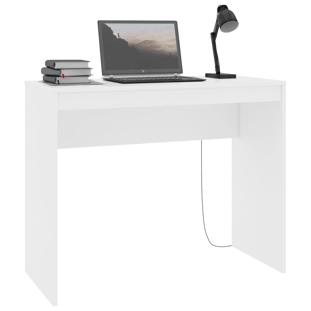 vidaXL Birou, alb, 90x40x72 cm, lemn prelucrat vidaXL Birou, alb, 90x40x72 cm, lemn prelucrat
