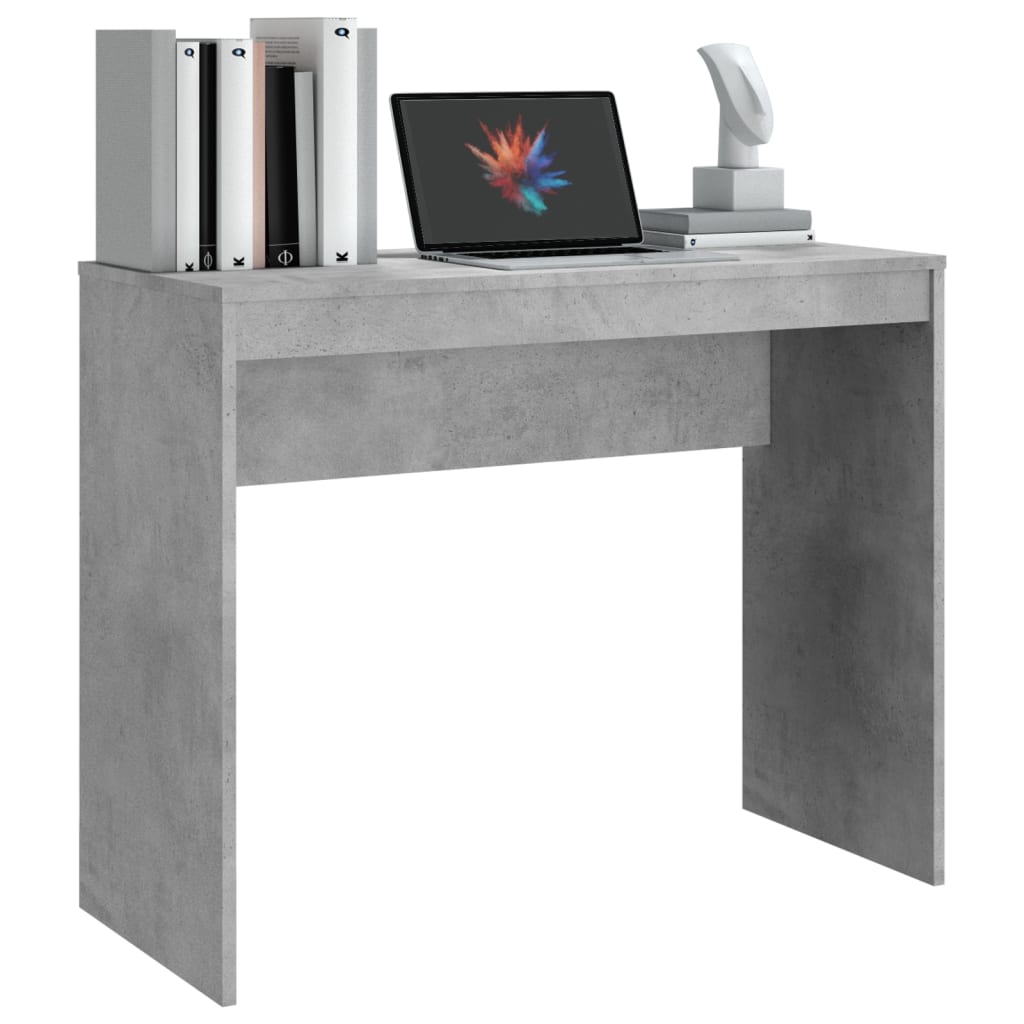 vidaXL Birou, gri beton, 90x40x72 cm, lemn prelucrat