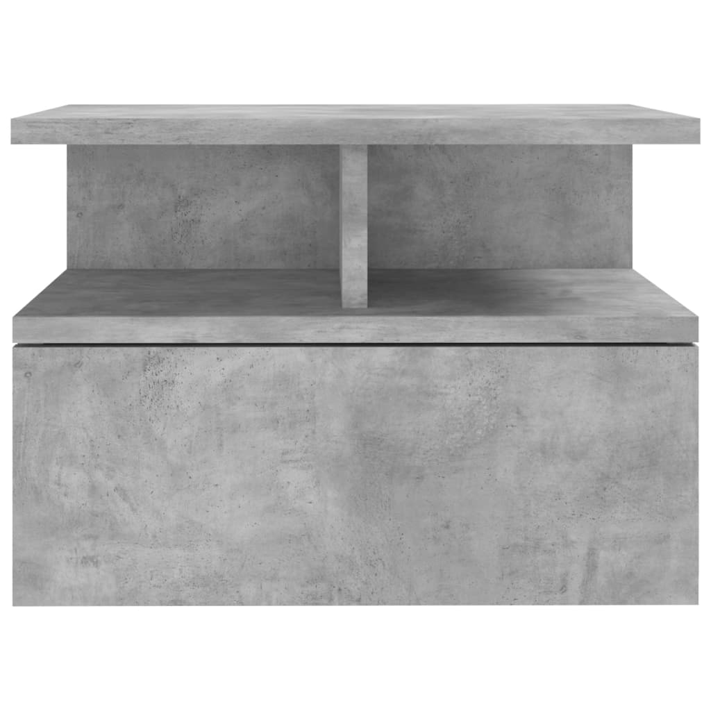 vidaXL Noptieră suspendată, gri beton, 40x31x27 cm, lemn prelucrat