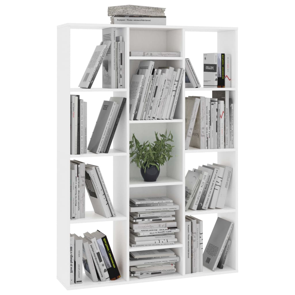 vidaXL Separator cameră/Bibliotecă, alb, 100x24x140 cm, lemn prelucrat vidaXL Separator cameră/Bibliotecă, alb, 100x24x140 cm, lemn prelucrat