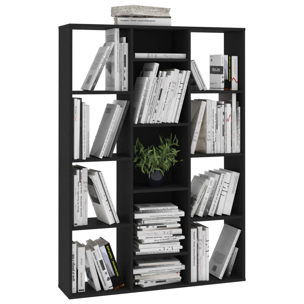 vidaXL Separator cameră/Bibliotecă, negru 100x24x140 cm lemn prelucrat
