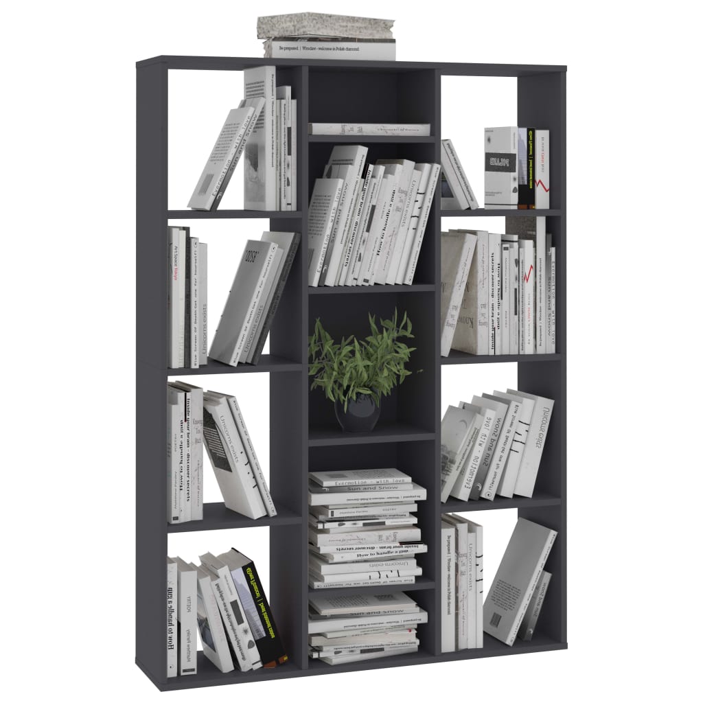 vidaXL Separator cameră/Bibliotecă, gri, 100x24x140 cm, PAL