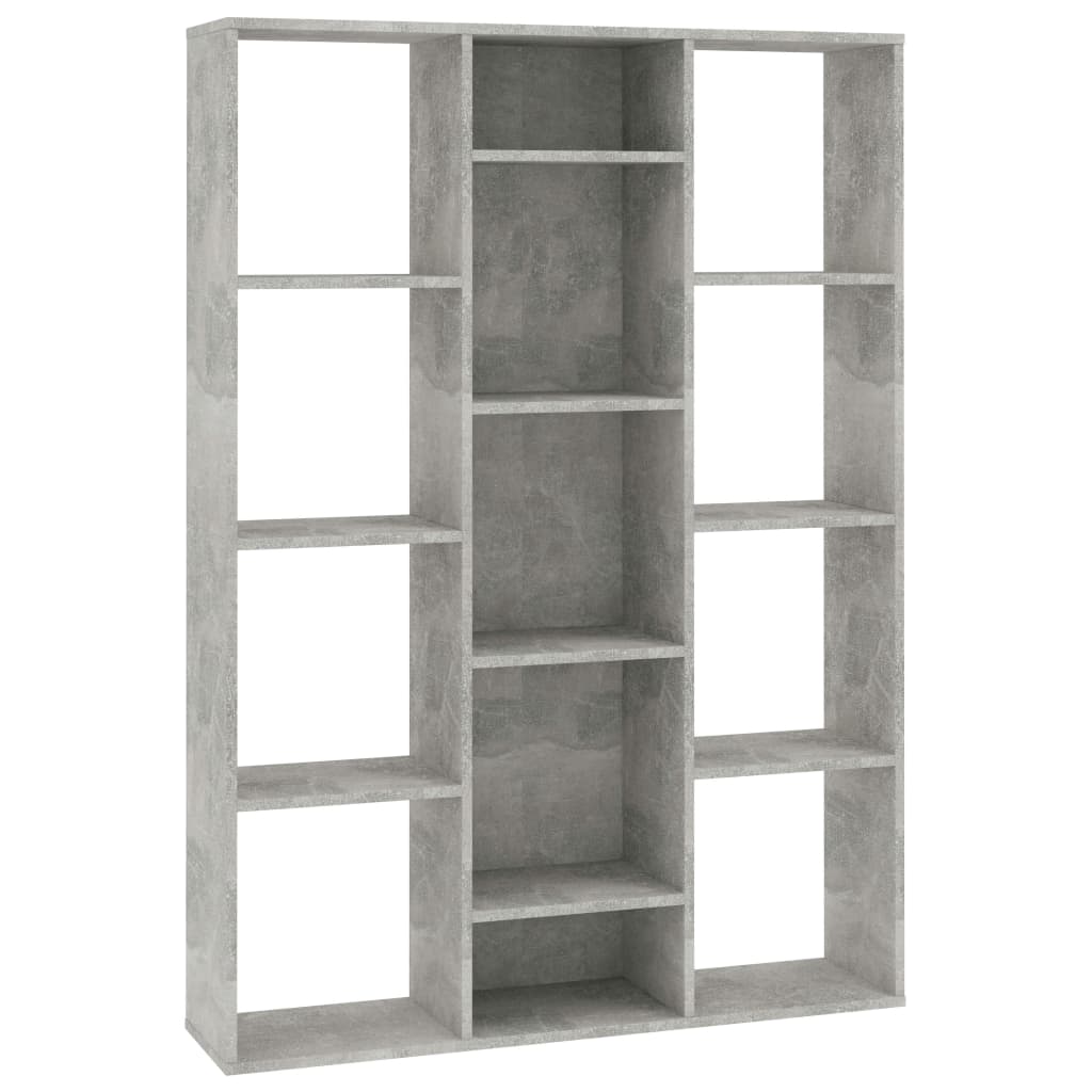 vidaXL Separator/Bibliotecă, gri beton, 100x24x140 cm, lemn prelucrat vidaXL Separator/Bibliotecă, gri beton, 100x24x140 cm, lemn prelucrat
