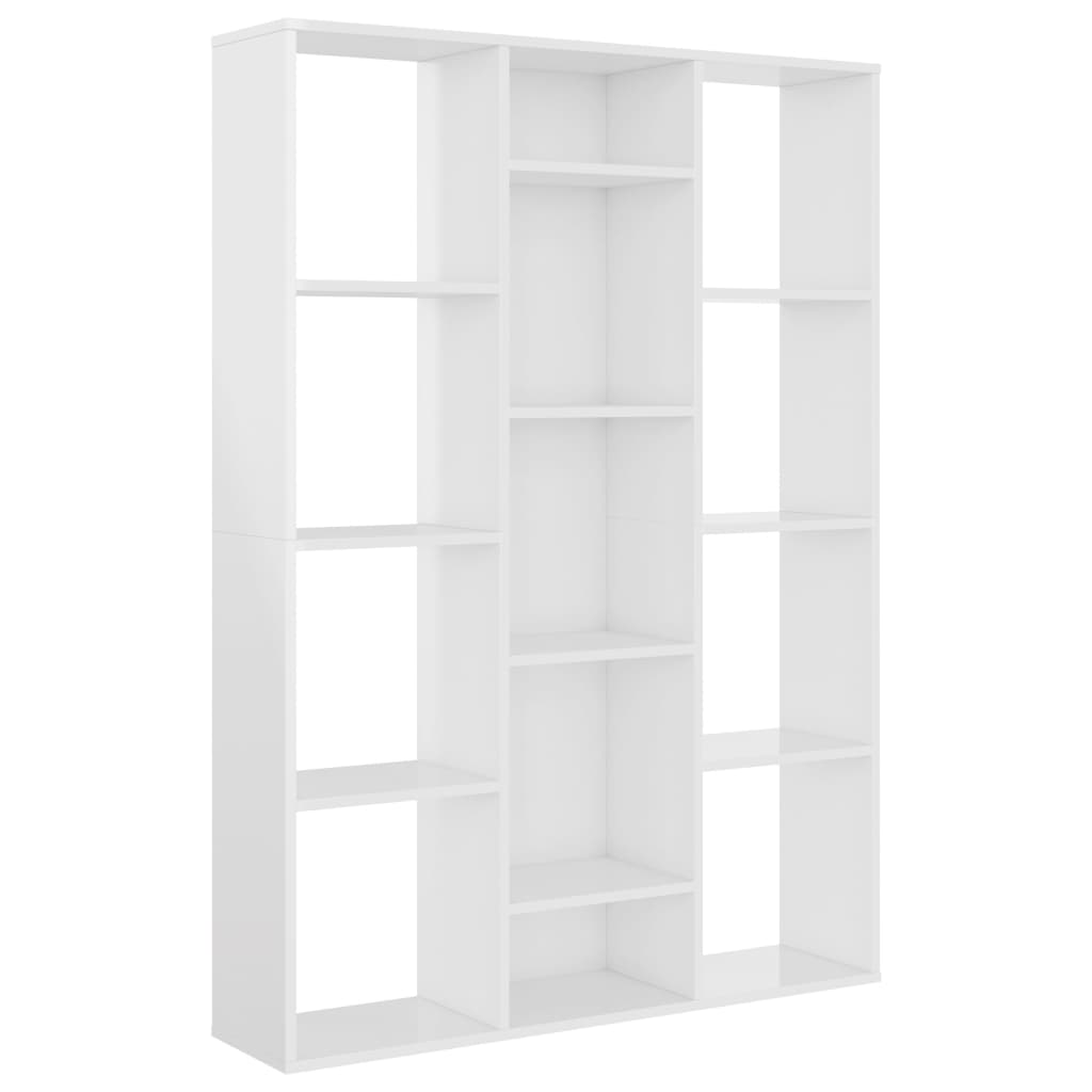 vidaXL Separator/Bibliotecă alb lucios 100x24x140 cm lemn prelucrat vidaXL Separator/Bibliotecă alb lucios 100x24x140 cm lemn prelucrat