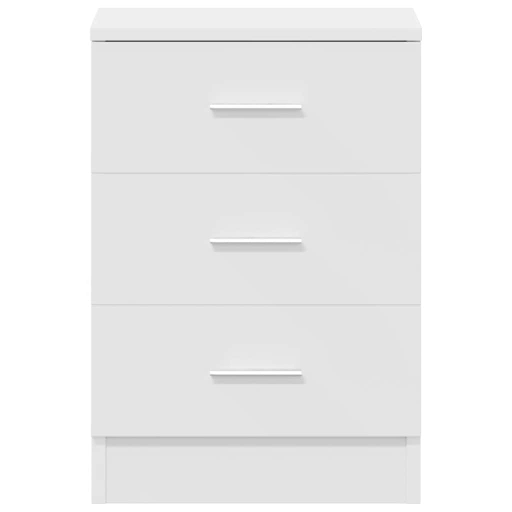 vidaXL Noptiere, 2 buc., alb, 38x35x56 cm, lemn prelucrat