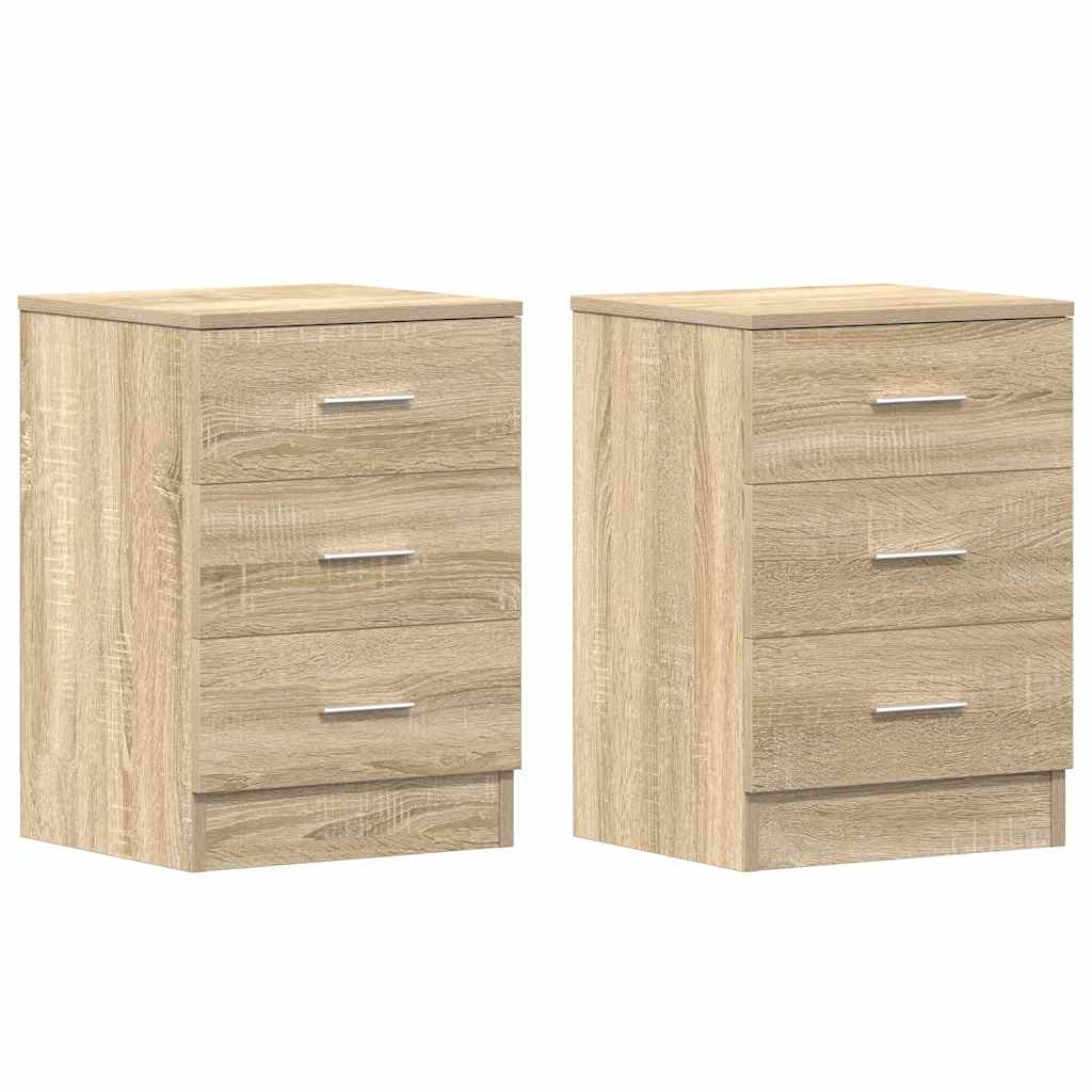 vidaXL Noptiere, 2 buc., stejar sonoma, 38x35x56 cm, lemn prelucrat vidaXL Noptiere, 2 buc., stejar sonoma, 38x35x56 cm, lemn prelucrat