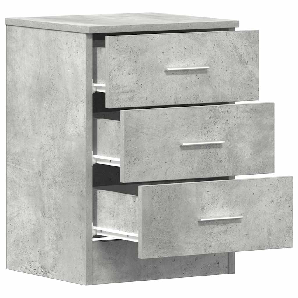 vidaXL Noptieră, gri beton, 38x35x56 cm, lemn prelucrat