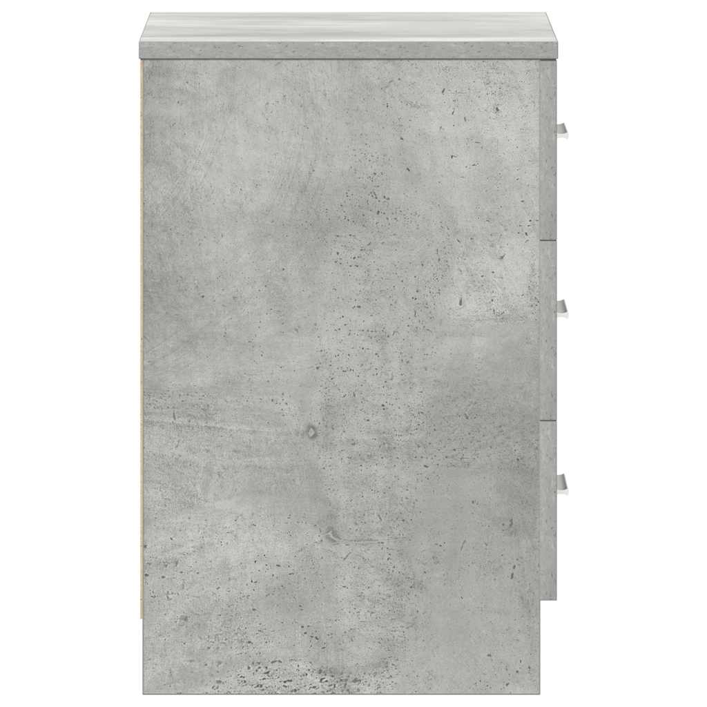 vidaXL Noptieră, gri beton, 38x35x56 cm, lemn prelucrat