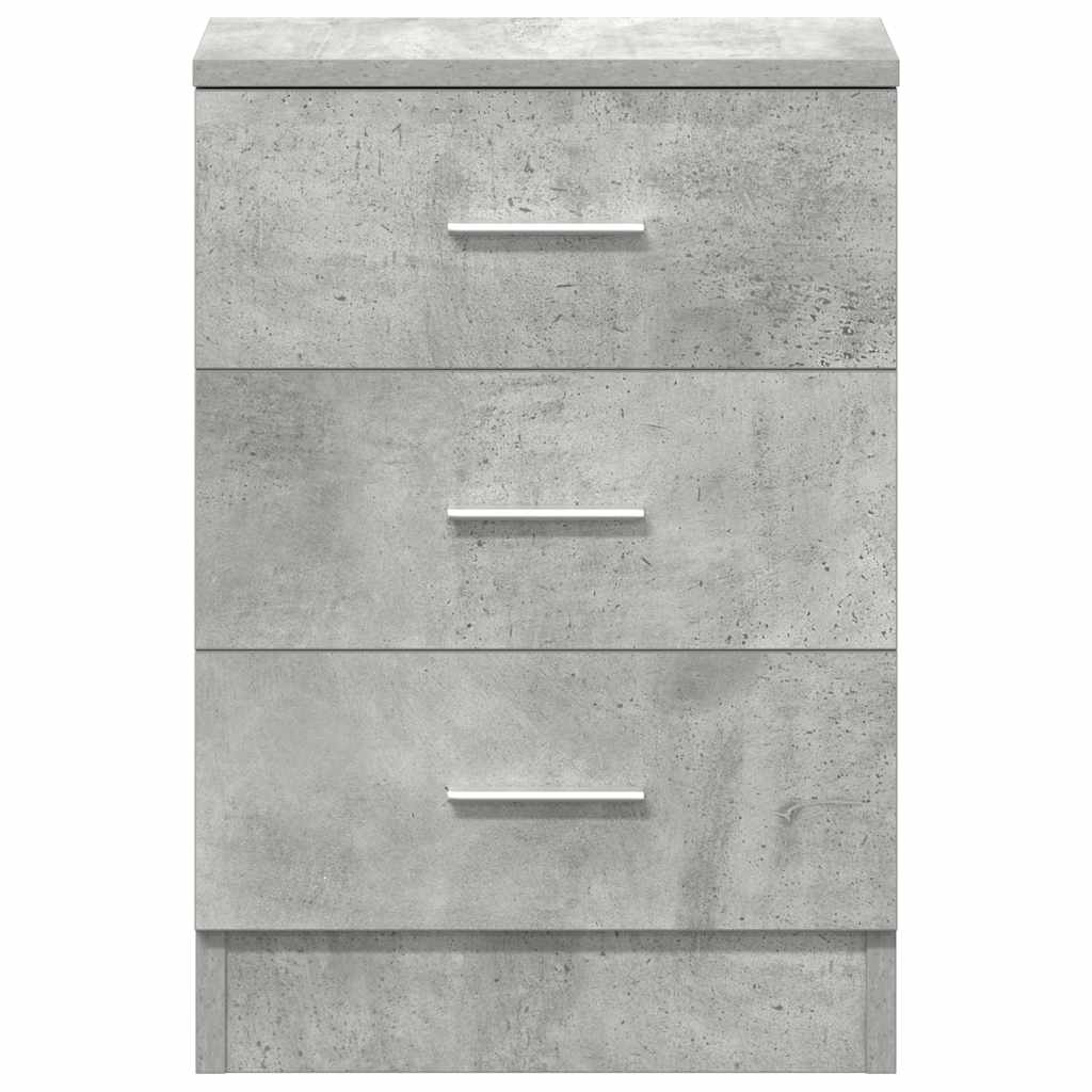vidaXL Noptiere, 2 buc., gri beton, 38x35x56 cm, lemn prelucrat