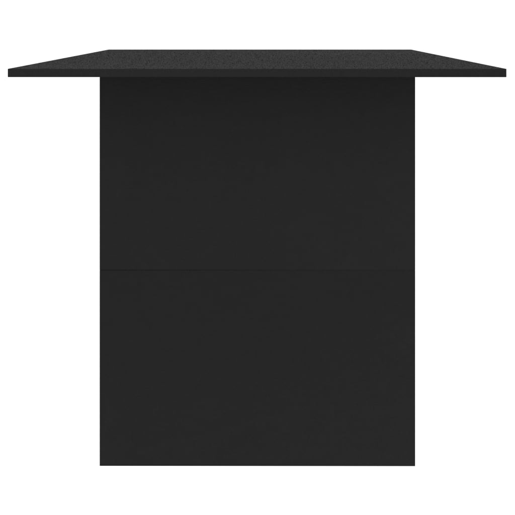 vidaXL Masă de bucătărie, negru, 180x90x76 cm, lemn prelucrat
