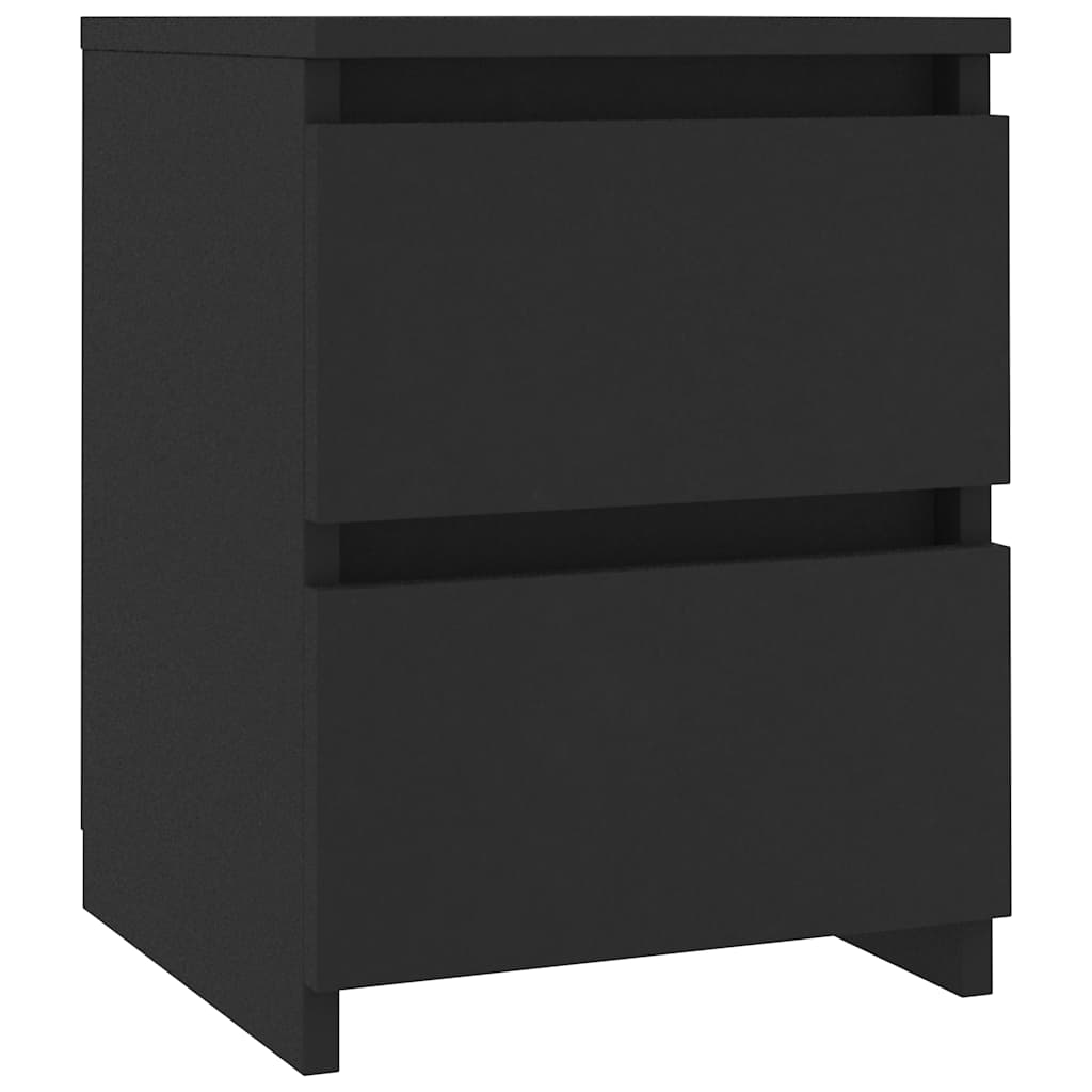vidaXL Noptiere, 2 buc., negru, 30x30x40 cm, lemn prelucrat vidaXL Noptiere, 2 buc., negru, 30x30x40 cm, lemn prelucrat