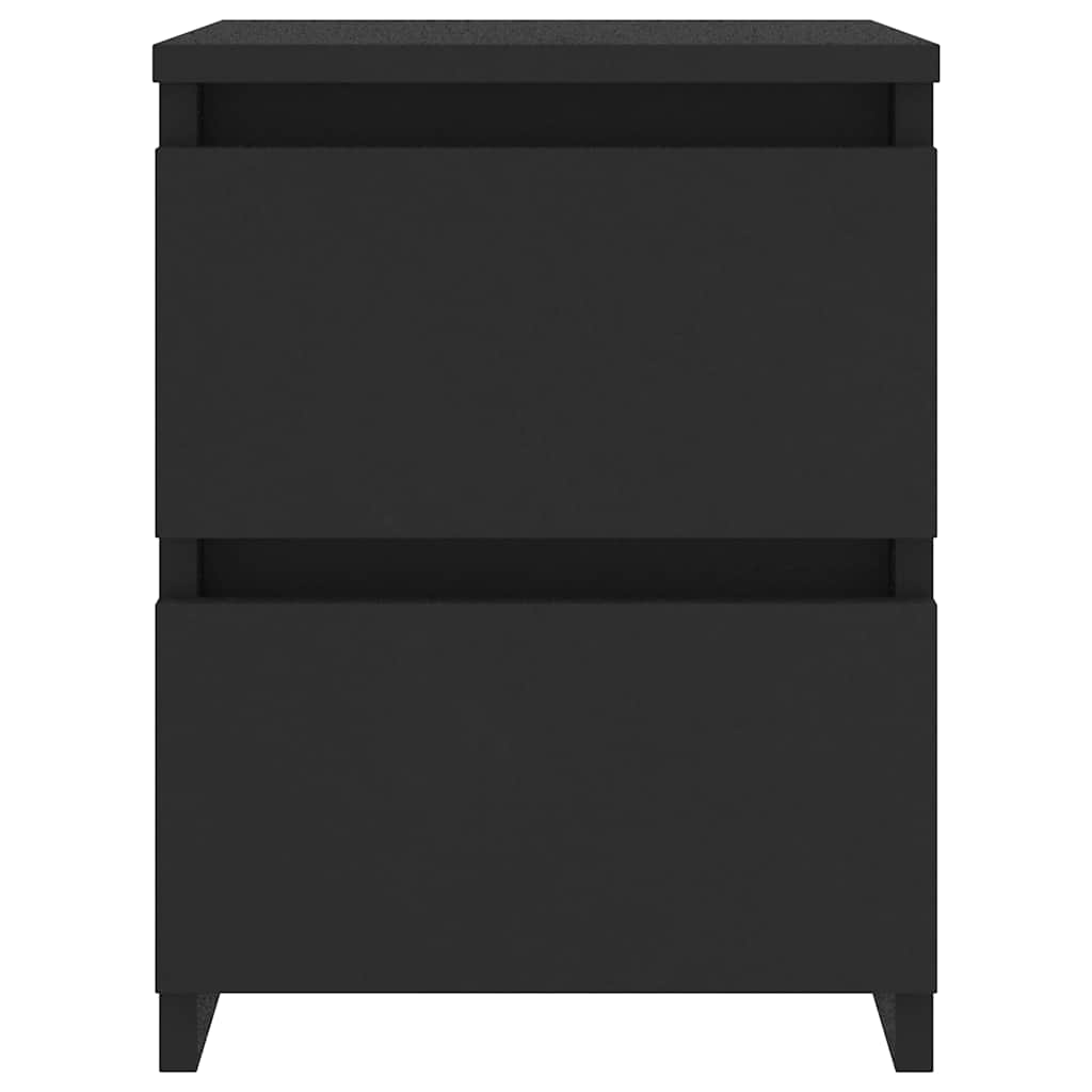 vidaXL Noptiere, 2 buc., negru, 30x30x40 cm, lemn prelucrat vidaXL Noptiere, 2 buc., negru, 30x30x40 cm, lemn prelucrat