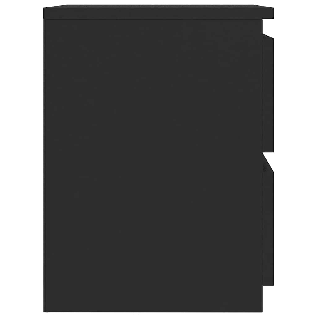 vidaXL Noptiere, 2 buc., negru, 30x30x40 cm, lemn prelucrat vidaXL Noptiere, 2 buc., negru, 30x30x40 cm, lemn prelucrat